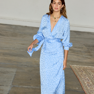 Never Fully Dressed Sky Blue Jacquard Vienna Dress